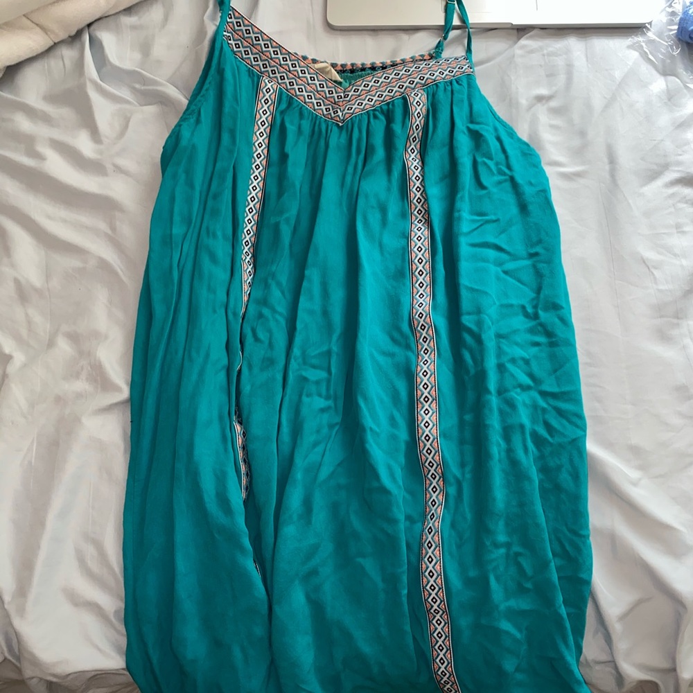 TEAL SLIP DRESS